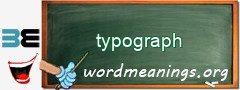 WordMeaning blackboard for typograph